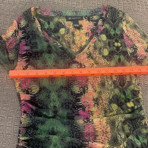 INC International Concepts Multicolor Snake Print Long Sleeve Nylon Stretch L - Picture 5 of 6